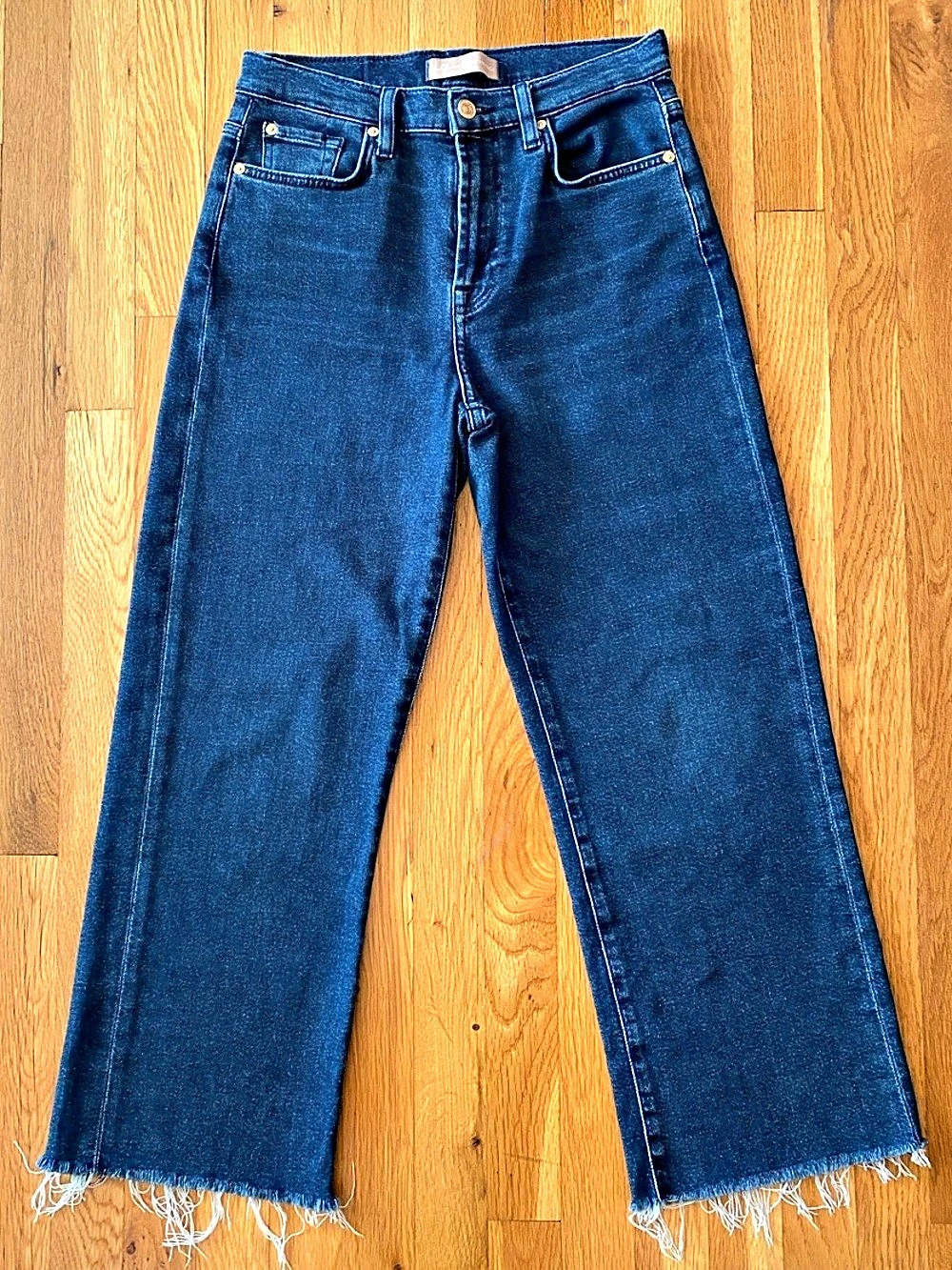 7 For All Mankind Women's Wide Leg Jeans Waist 27 Blue